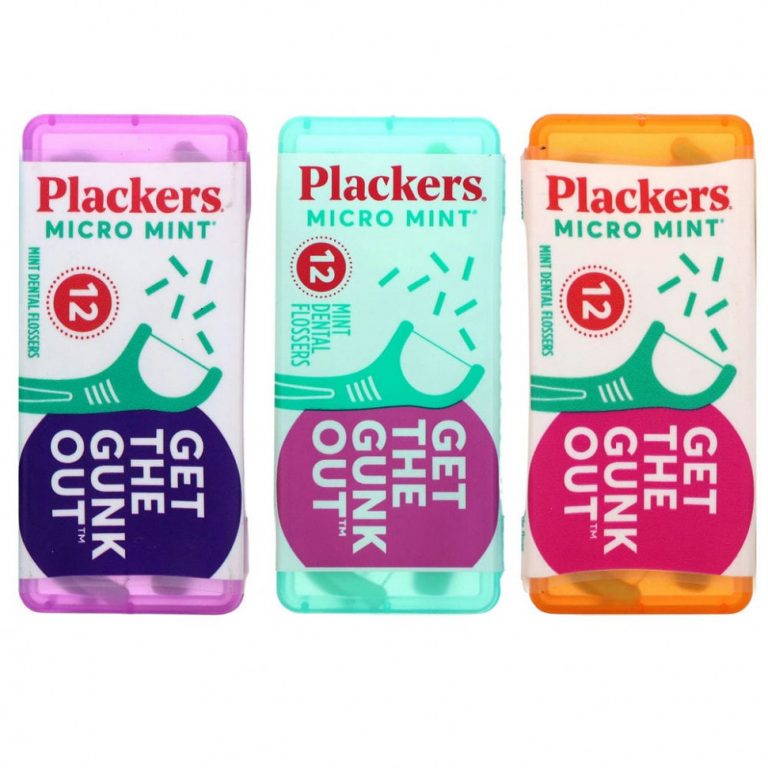 Plackers, Micro Mint, мятные средства для нити, 12 шт.