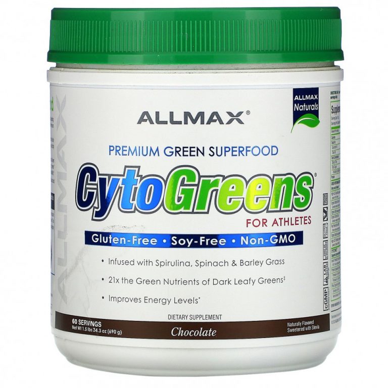 ALLMAX Nutrition, CytoGreens, зеленый суперфуд премиального качества для спортсменов, шоколад, 690 г (1,5 фунта)