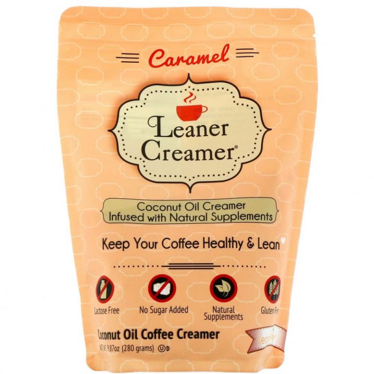 Leaner Creamer, сливки из кокосового масла, карамель, 280 г (9,87 унции)