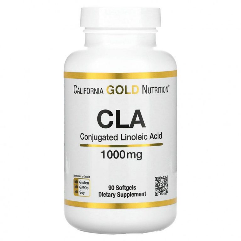 California Gold Nutrition, Clarinol, КЛК, конъюгированная линолевая кислота, 1000 мг, 90 мягких таблеток