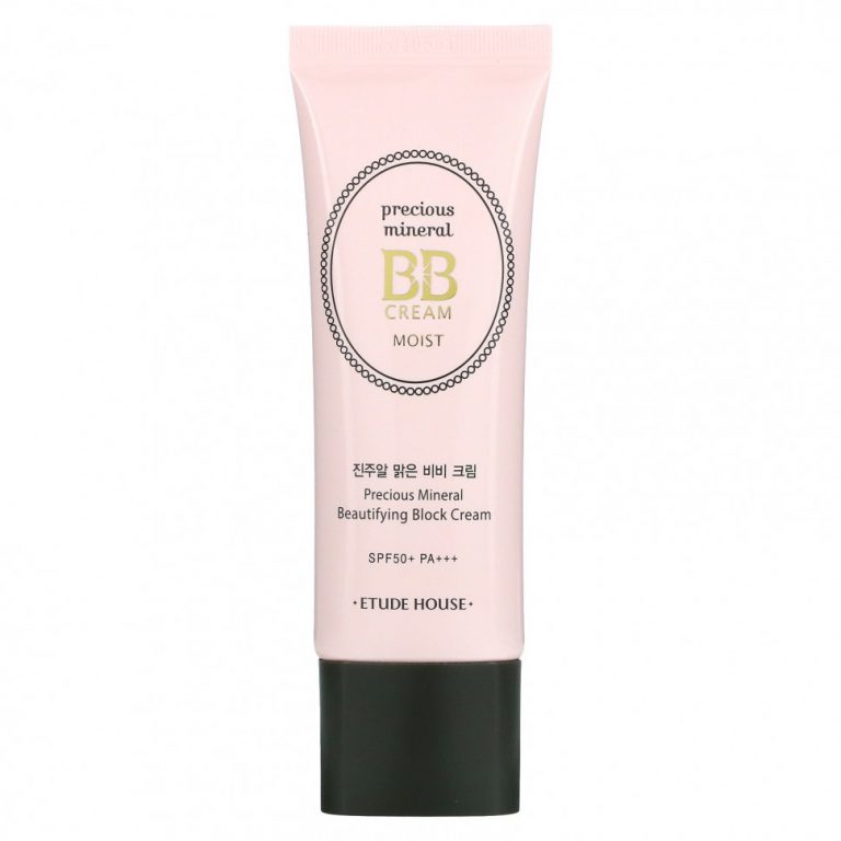 Etude, Precious Mineral BB Cream Moist, SPF50+/PA+++, Cream Vanilla, 1.58 oz (45 g)