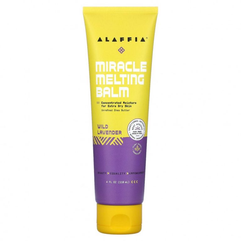 Alaffia, Miracle Melting Balm, дикая лаванда, 118 мл (4 жидк. Унции)