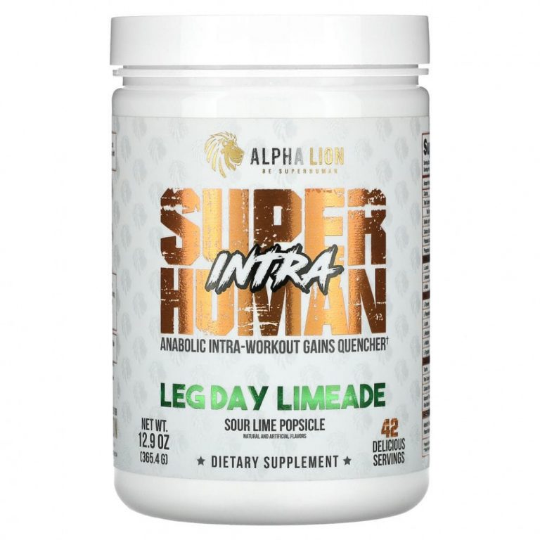 ALPHA LION, SuperHuman Intra, Leg Day Limeade, эскимо из кислого лайма, 365,4 г (12,9 унции)