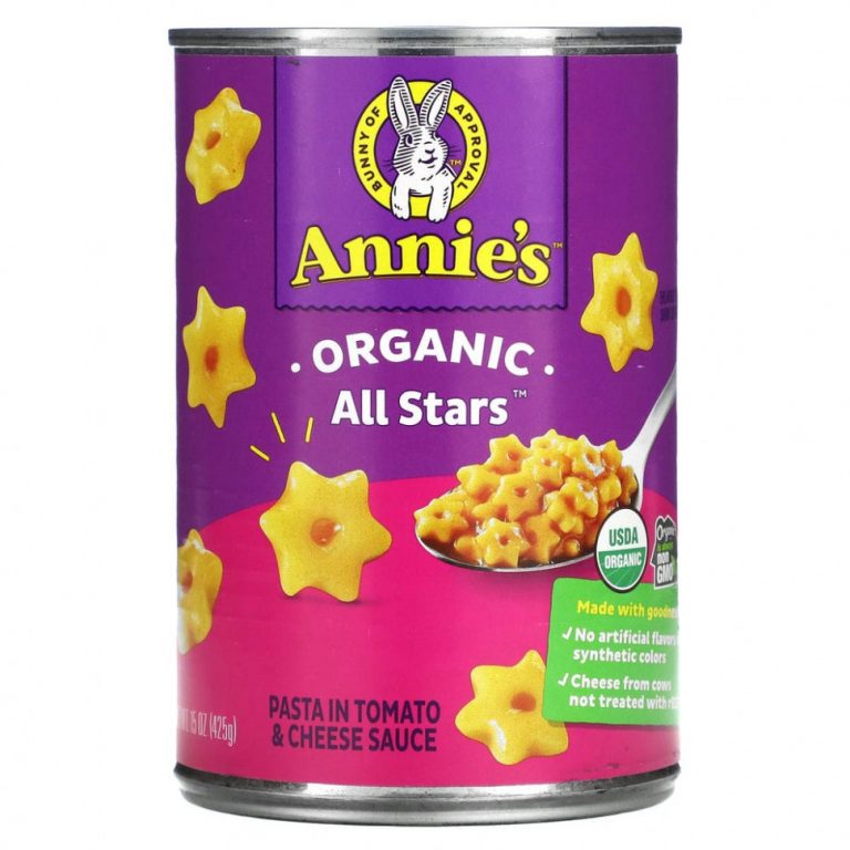 Annie’s Homegrown, Organic All Stars, паста в томатном и сырном соусе, 425 г (15 унций)