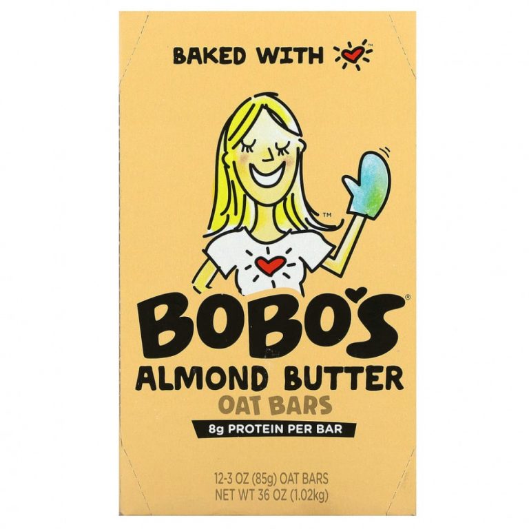 Bobo’s Oat Bars, Овсяные батончики с миндальным маслом, 12 батончиков, по 85 г (3 унции)