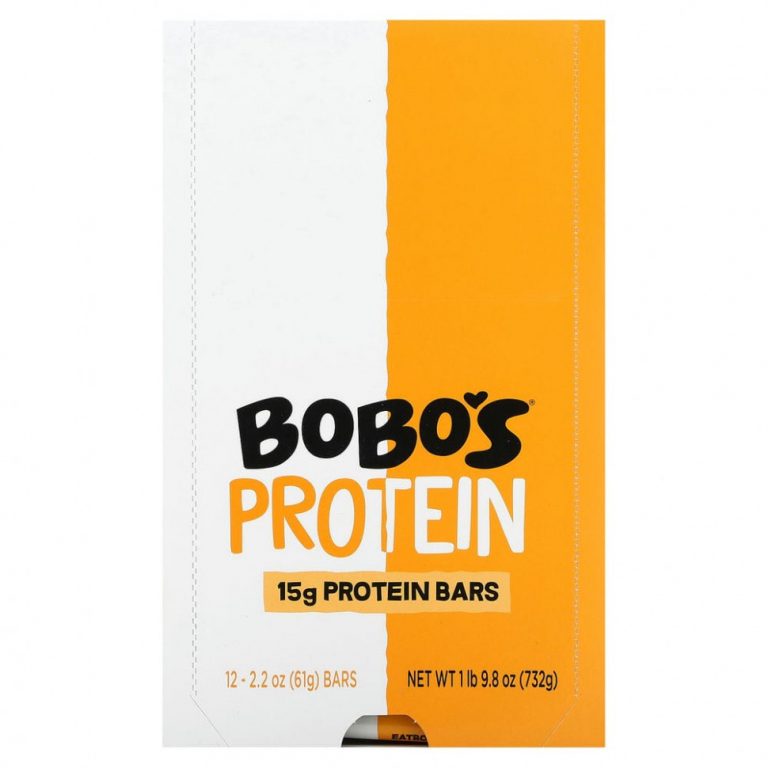 Bobo’s Oat Bars, Protein Bars, арахисовая паста с шоколадной крошкой, 12 батончиков, 61 г (2,2 унции)