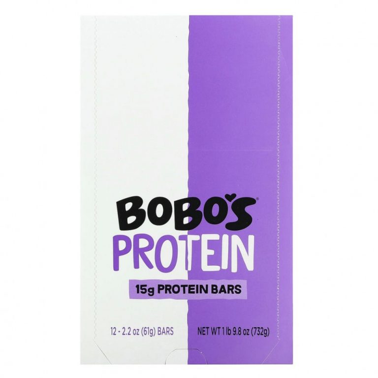 Bobo’s Oat Bars, Protein Bars, миндальная паста с двойным шоколадом, 12 батончиков, 61 г (2,2 унции)