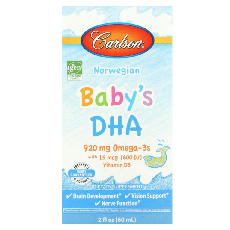 Carlson, Baby’s DHA, 1,100 mg Omega-3s with Vitamin D3, 2 fl oz (60 ml)