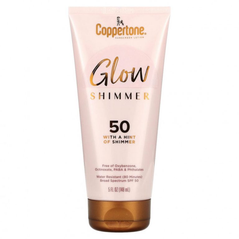 Coppertone, Glow, Shimmer, солнцезащитный лосьон, SPF 50, 148 мл (5 жидк. Унций)