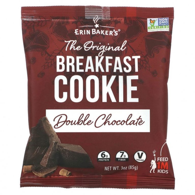 Erin Baker’s, The Original Breakfast Cookie, двойной шоколад, 85 г (3 унции)