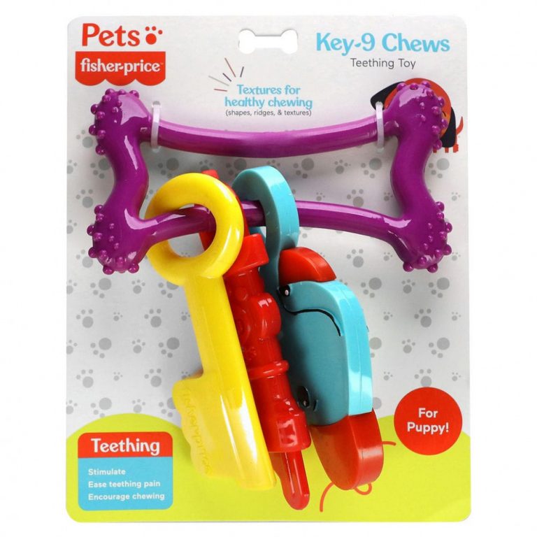 Fisher-Price, Pets, Key-9 Chews, игрушка для прорезывания зубов, для щенка, 1 жевательная игрушка