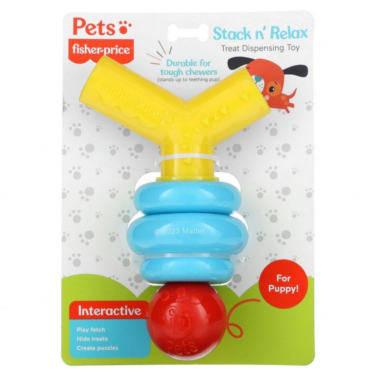 Fisher-Price, Pets, Stack n ‘Relax Treat Dispensing Toy, для собак, 1 жевательная игрушка