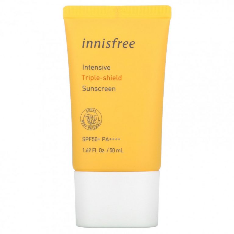 Innisfree, Triple-Shield, интенсивный солнцезащитный крем с тремя уровнями защиты, SPF50 + PA ++++, 50 мл (1,69 жидк. унции)