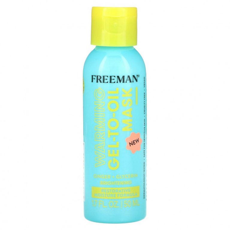 Freeman Beauty, Согревающая косметическая маска из геля и масла, имбирь + глицерин, 50 мл (1,7 жидк. Унции)