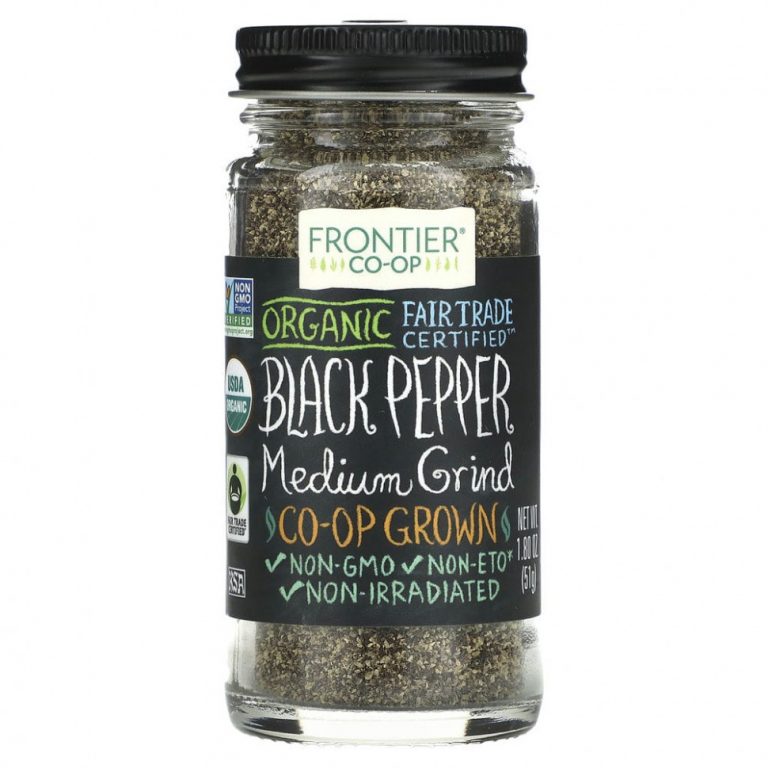 Frontier Co-op, Organic Black Pepper, Medium Grind, 1.80 oz (51 g)