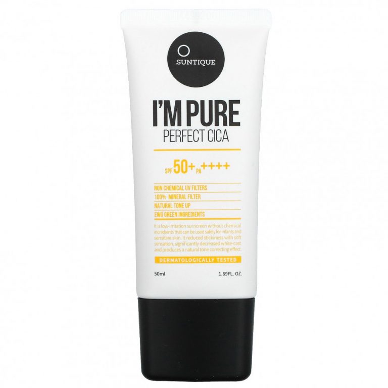 Suntique, I’m Pure Perfect Cica, SPF 50+ PA ++++, 50 мл (1,69 жидк. Унции)