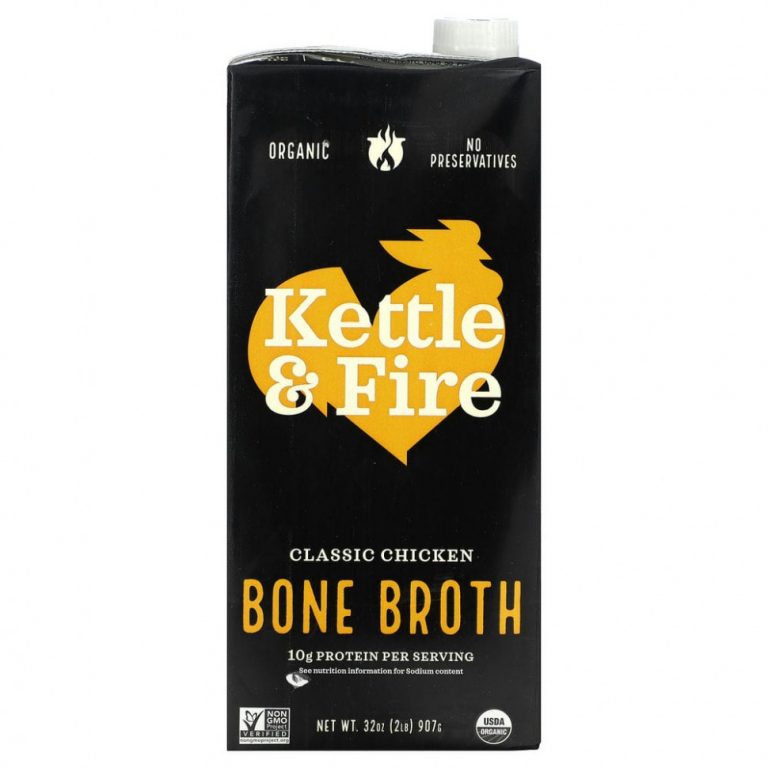 Kettle & Fire, Bone Broth, классический куриный бульон, 907 г (32 унции)