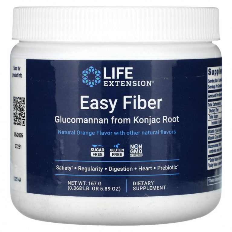 Life Extension, Easy Fiber, натуральный апельсин, 167 г (5,89 унции)