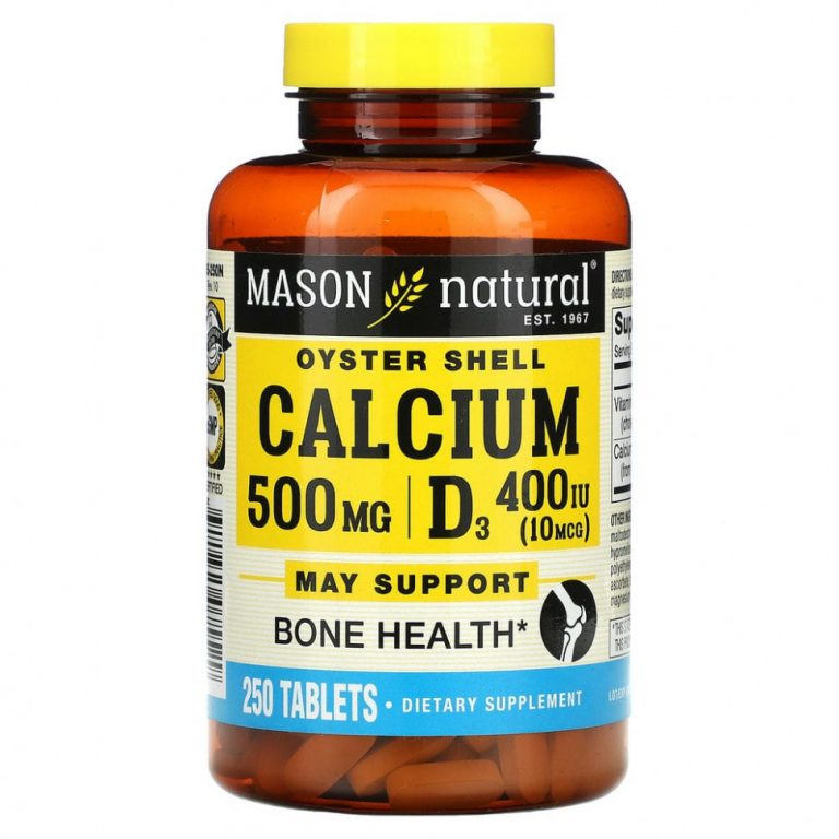 Mason Natural, Oyster Shell Calcium Plus D3« 250 таблеток