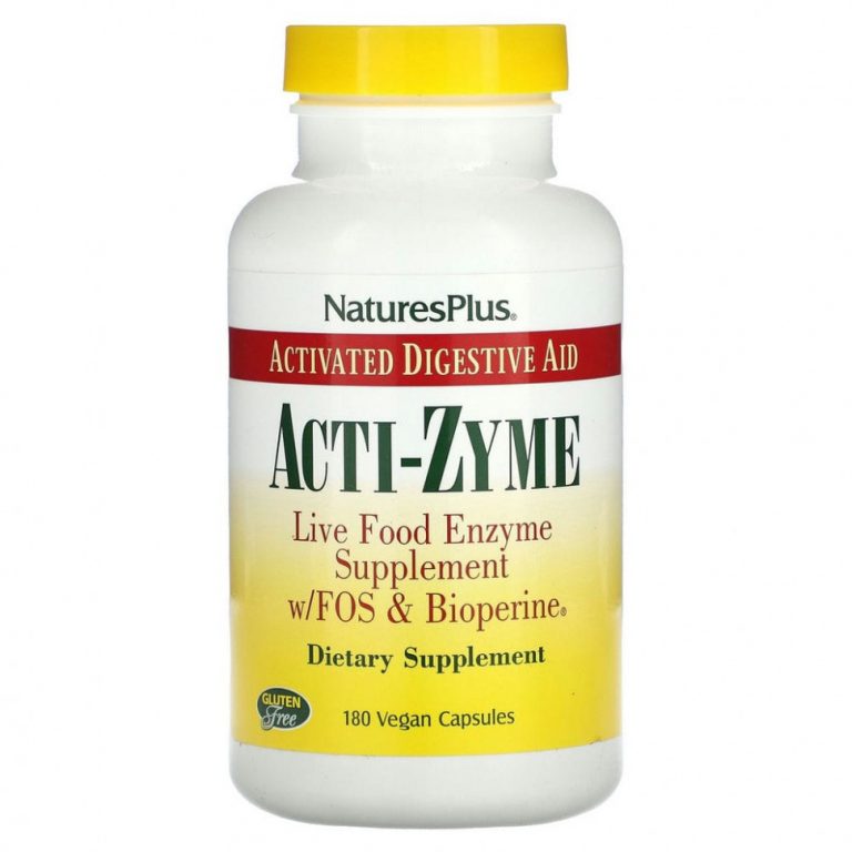 NaturesPlus, Acti-Zyme, 180 веганских капсул