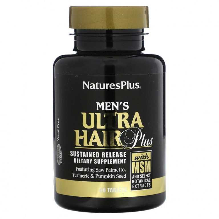 NaturesPlus, Men’s Ultra Hair Plus, с МСМ и отборными растительными экстрактами, 60 таблеток