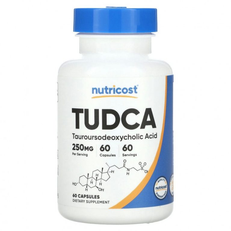 Nutricost, TUDCA, тауроурсодезоксихолевая кислота, 250 мг, 60 капсул