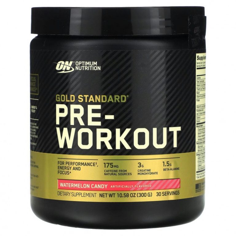 Optimum Nutrition, Gold Standard Pre-Workout, арбузные конфеты, 300 г (10,58 унции)