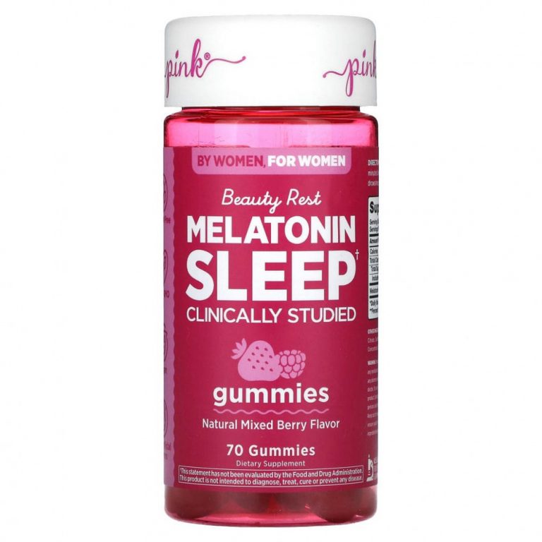 Pink, Beauty Rest Melatonin Sleep, натуральная ягодная смесь, 70 жевательных таблеток