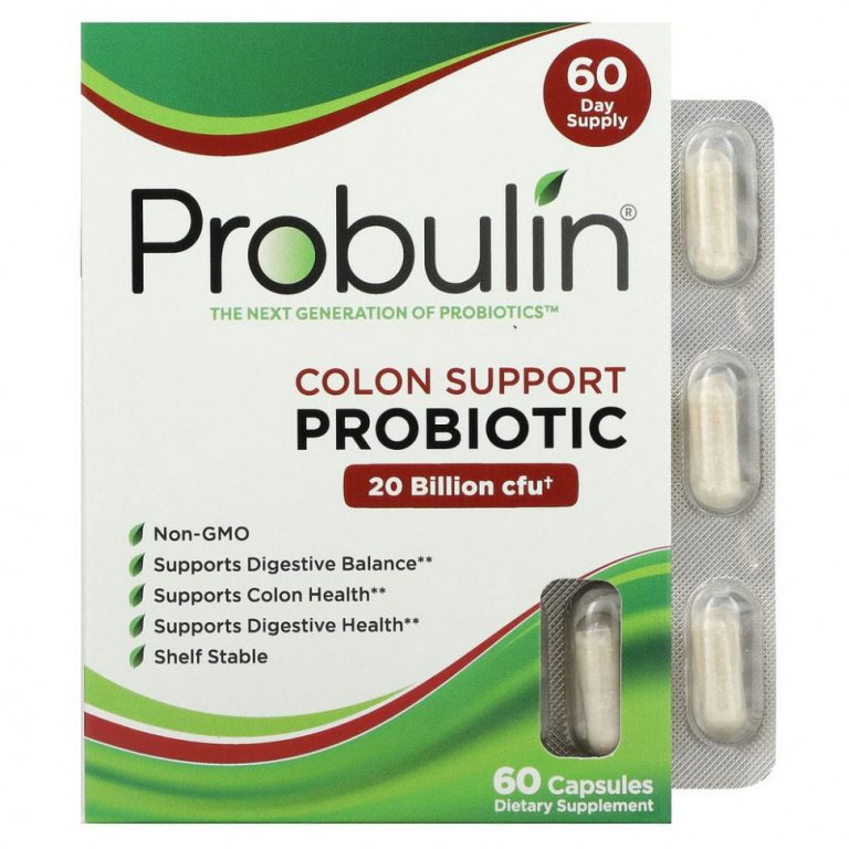 Probulin, Пробиотик для поддержки кишечника, 20 млрд КОЕ, 60 капсул