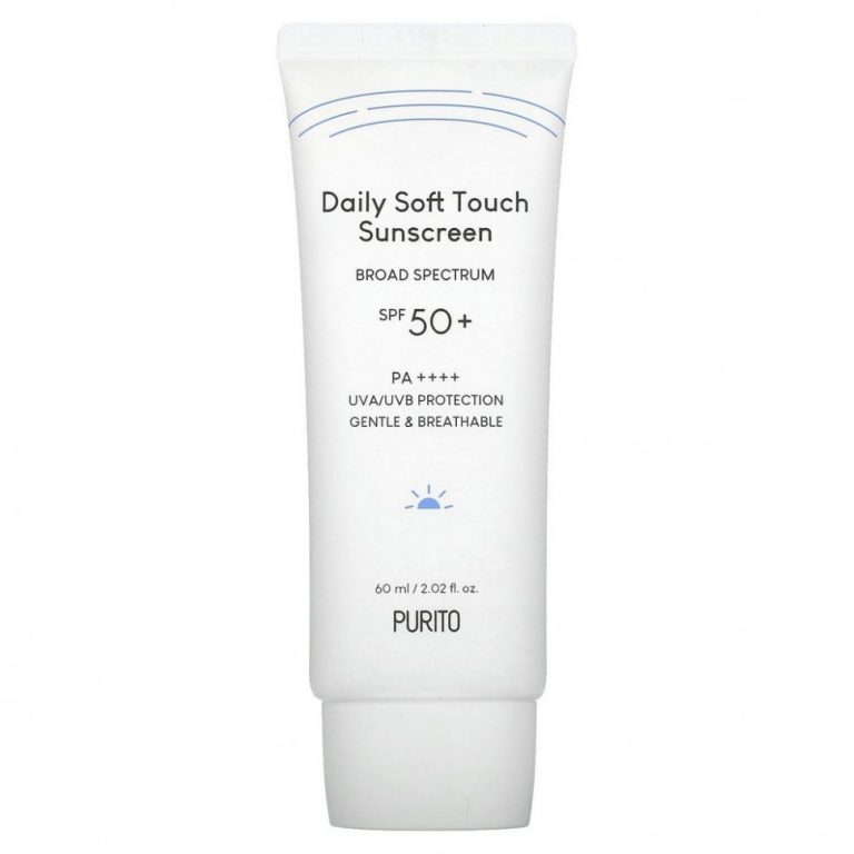 Purito, Daily Soft Touch, солнцезащитное средство, SPF 50+, PA ++++, 60 мл (2,02 жидк. Унции)