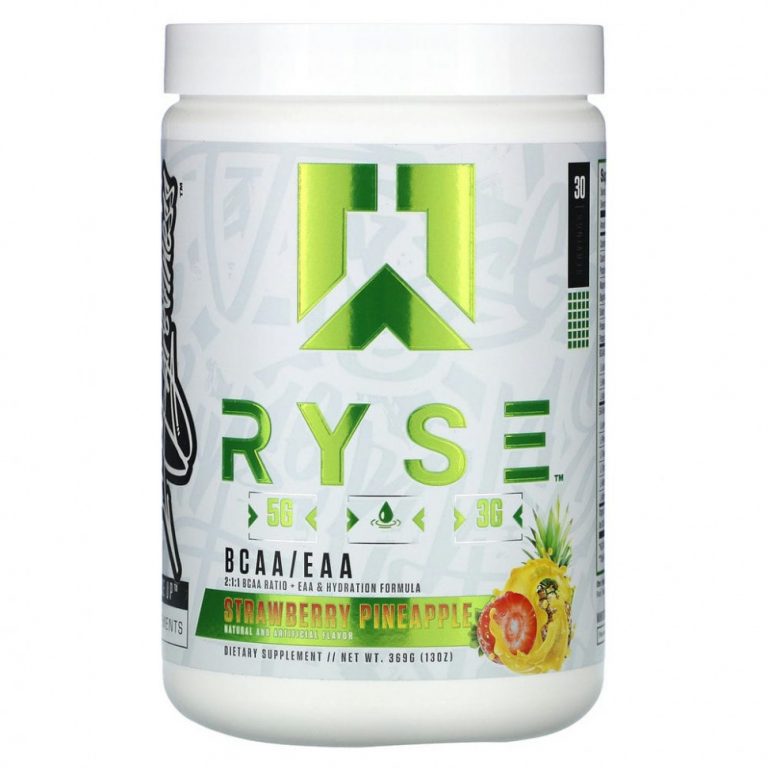 Ryse Supps, BCAA / EAA, клубничный и ананас, 369 г (13 унций)