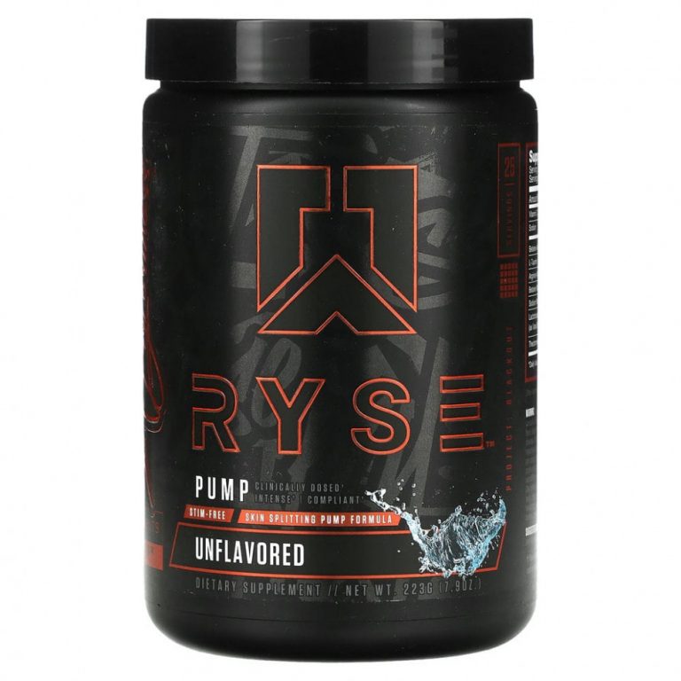 Ryse Supps, Pump, без добавок, 223 г (7,9 унции)