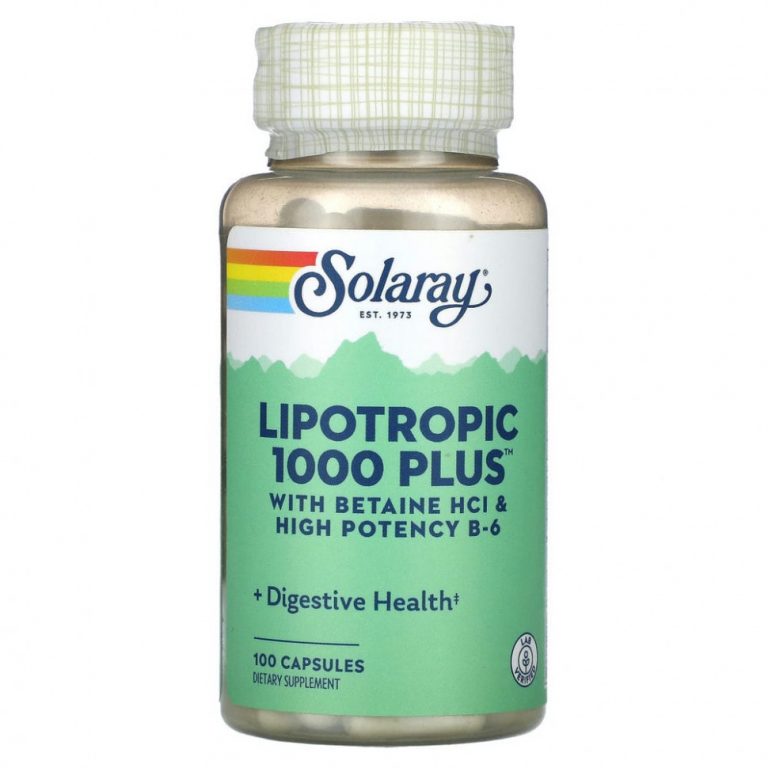 Solaray, Lipotropic 1000 Plus, 100 капсул