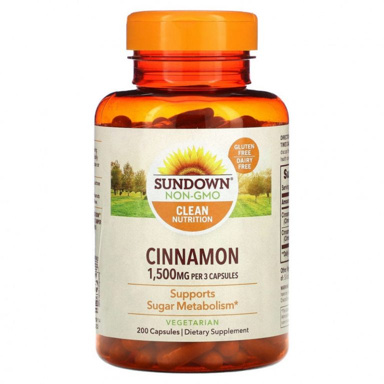 Sundown Naturals, Корица, 500 мг, 200 капсул