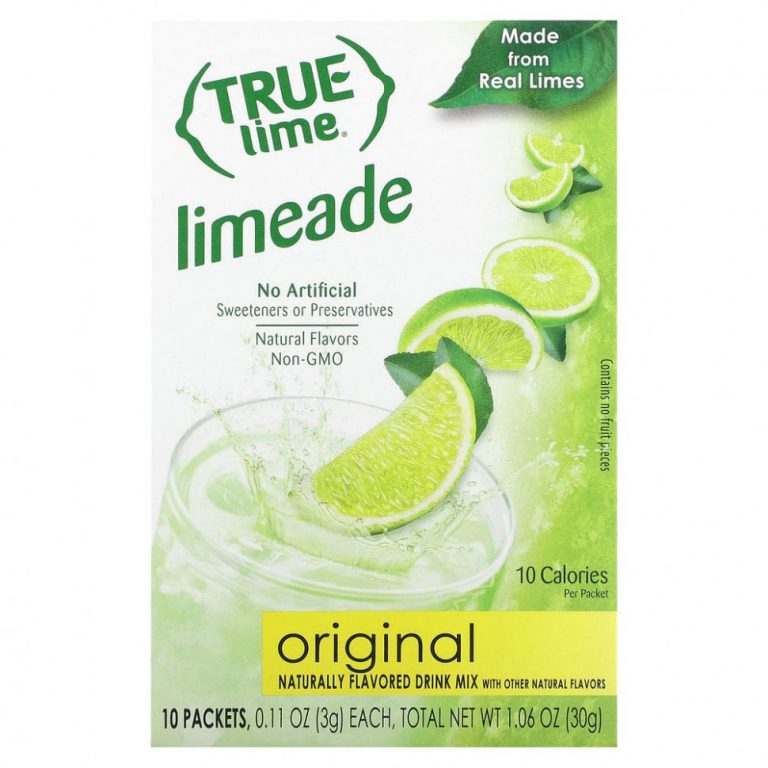 True Citrus, True Lime, лаймад, оригинальный, 10 пакетиков по 3 г (0,11 унции)