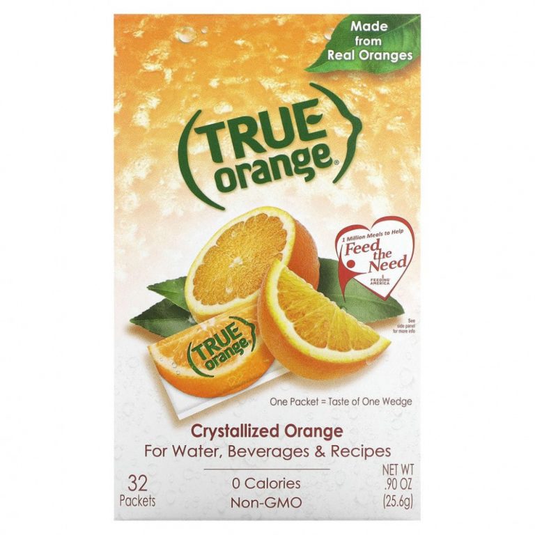 True Citrus, True Orange, кристаллизованный апельсин, 25,6 г (0,90 унции)