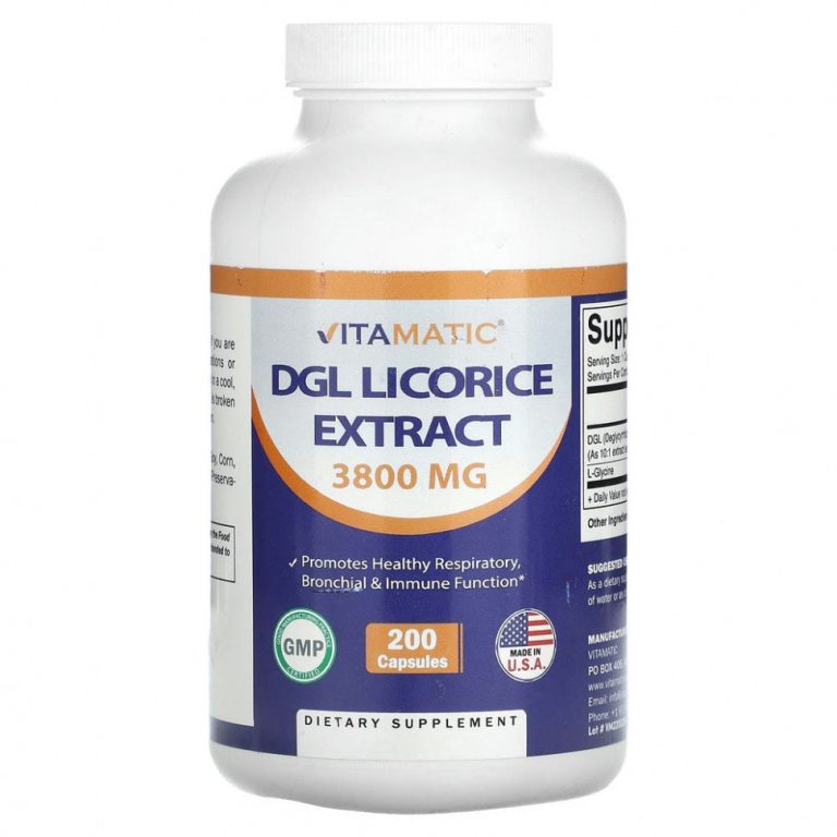 Vitamatic, DGL экстракт солодки, 3800 мг, 200 капсул