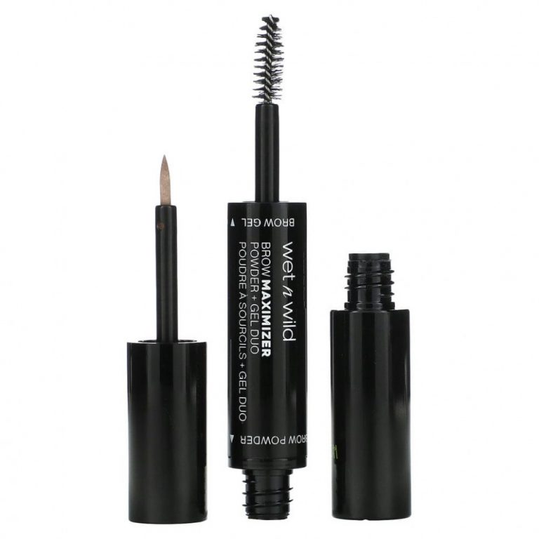 wet n wild, Brow Maximizer, пудра + гель Duo, нейтральный коричневый, пудра — 0,8 г (0,02 унции), гель — 3,5 мл (0,11 жидк. Унции)