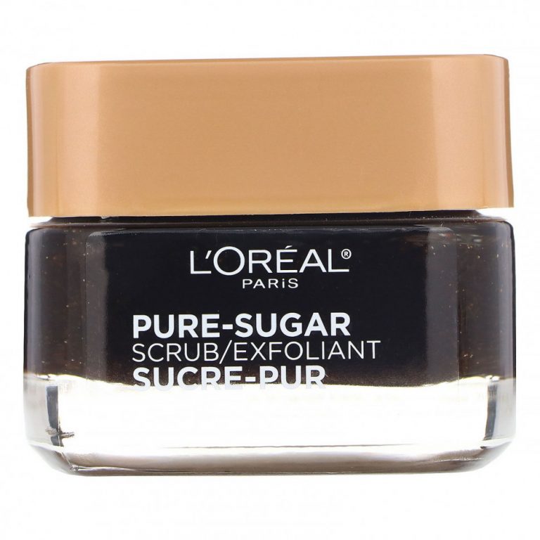 L’Oreal, Скраб Pure-Sugar, восстановление и энергия, 3 сахара + кофе, 48 г