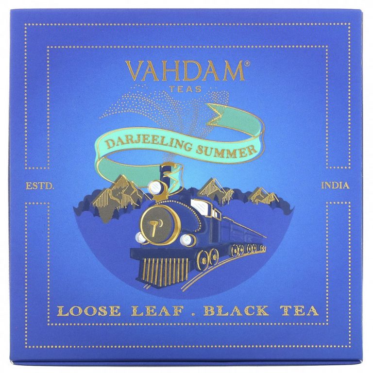 Vahdam Teas, рассыпной черный чай, летний Дарджилинг, подарочный набор, 1 жестяная банка