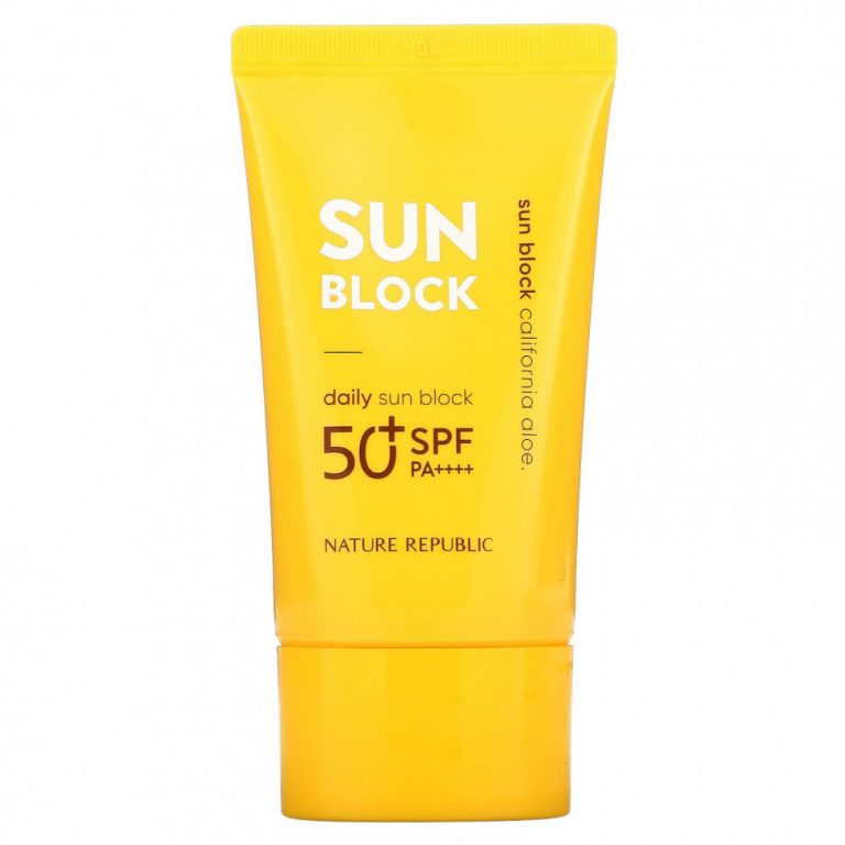 Nature Republic, California Aloe Daily Sun Block, SPF 50+ PA ++++, 57 мл (1,92 жидк. Унции)