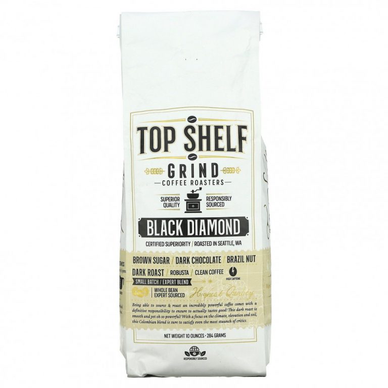 Top Shelf Grind, Black Diamond, цельные бобы, темная обжарка, 284 г (10 унций)