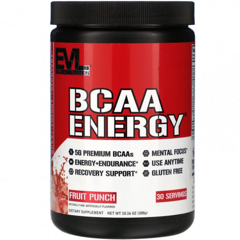 EVLution Nutrition, BCAA Energy, смесь для приготовления энергетических напитков, фруктовый пунш, 288 г (10,16 унции)