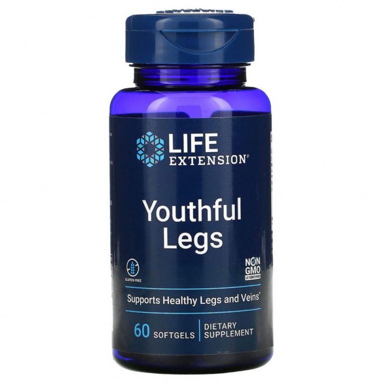 Life Extension, Youthful Legs, добавка для здоровья ног, 60 мягких таблеток