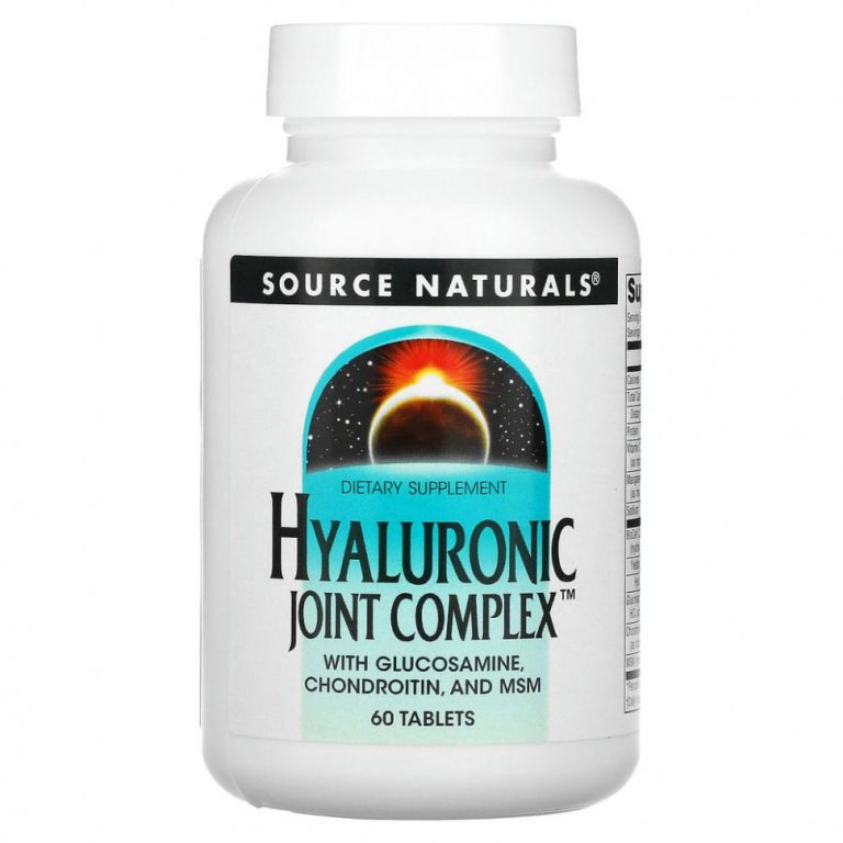 Source Naturals, гиалуроновый комплекс для суставов, 60 таблеток