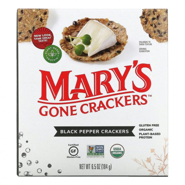 Mary’s Gone Crackers, Крекеры с черным перцем, 184 г (6,5 унции)