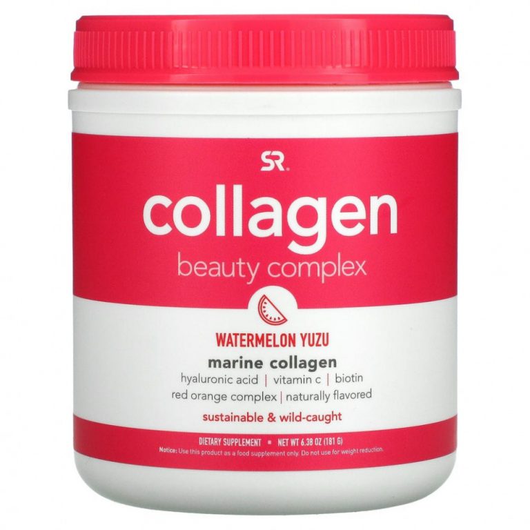 Sports Research, комплекс Collagen Beauty, морской коллаген, арбуз и юзу, 181 г (6,38 унций)