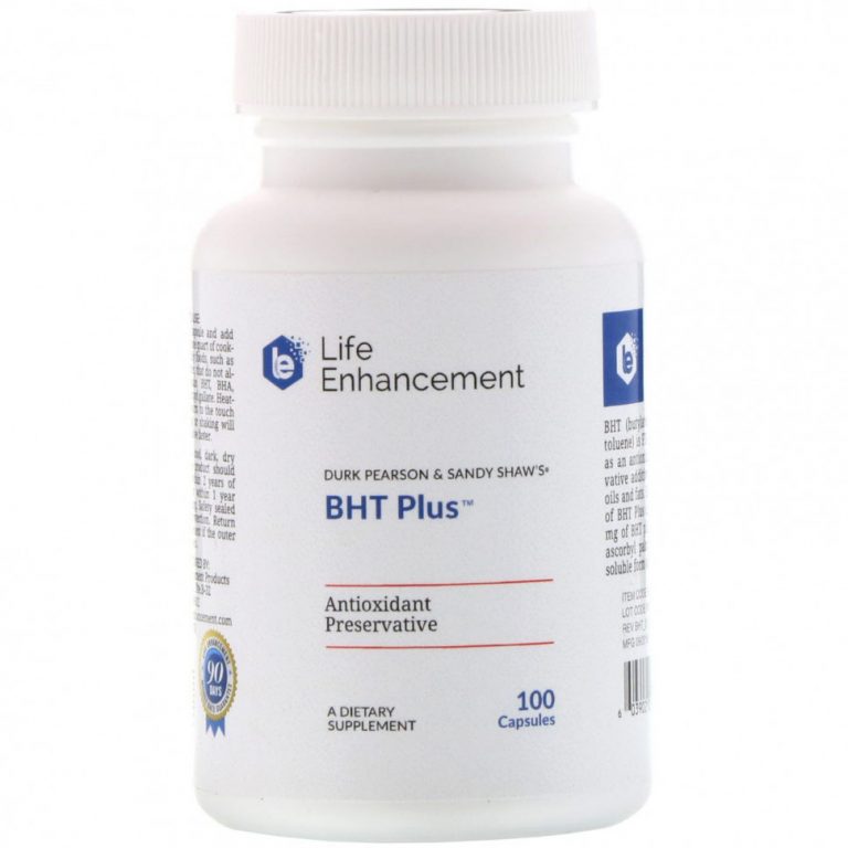 Life Enhancement, Durk Pearson & Sandy Shaw’s BHT Plus, добавка с бутилгидрокситолуолом, 100 капсул