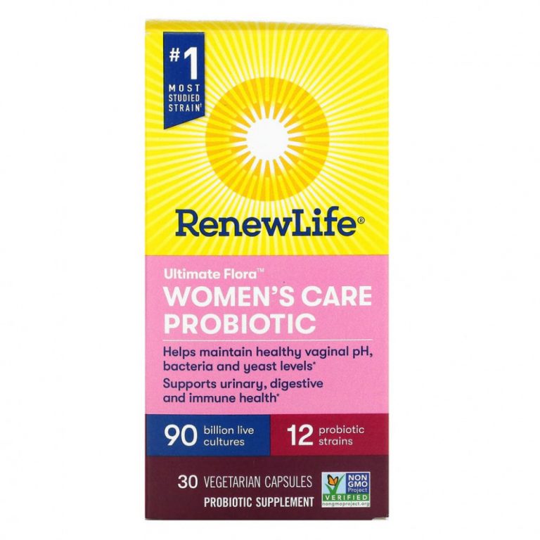 Renew Life, Ultimate Flora, пробиотик Women’s Care для женщин, 90 млрд живых культур, 30 вегетарианских капсул