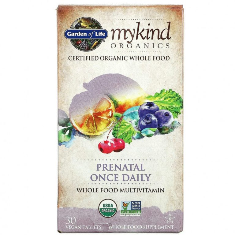 Garden of Life, MyKind Organics, пренатальные мультивитамины, одна таблетка в день, 30 веганских таблеток